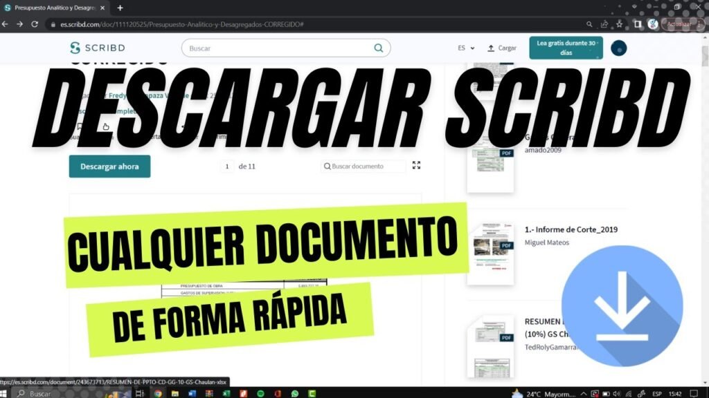 pagina para descargar documentos de scribd