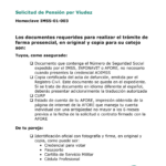 Documentos necesarios para tramitar la pensión por viudez